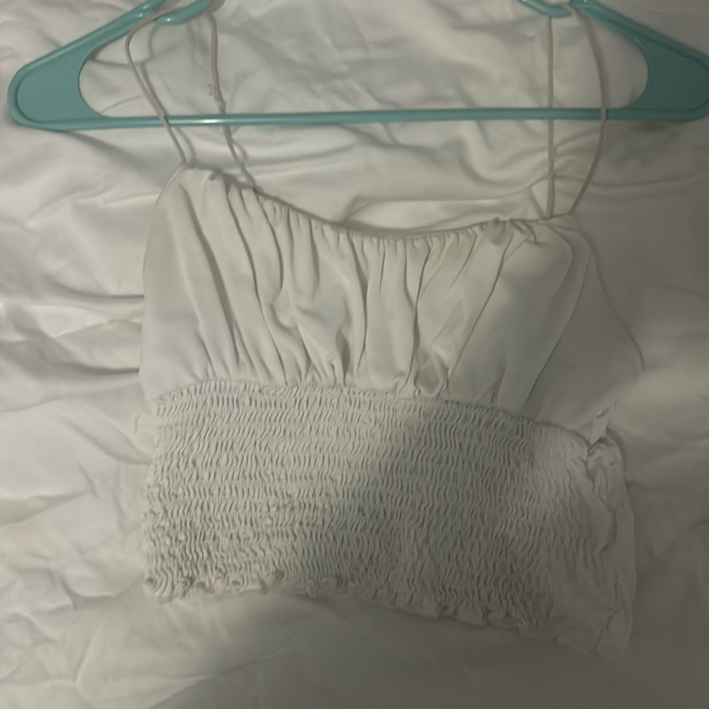 White Ruffle UO tank